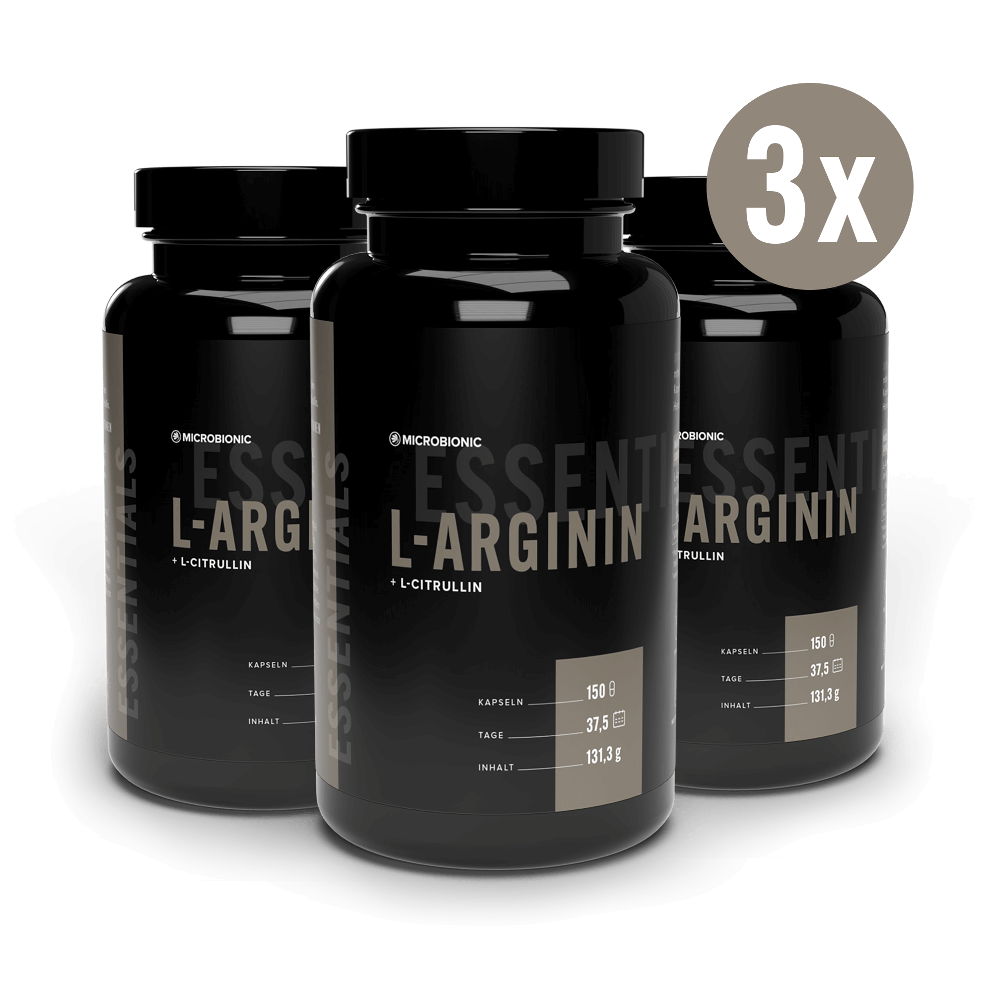 L-Arginin + L-Citrullin Kapseln 3er Set L-Arginin + L-Citrullin Kapseln 3er Set