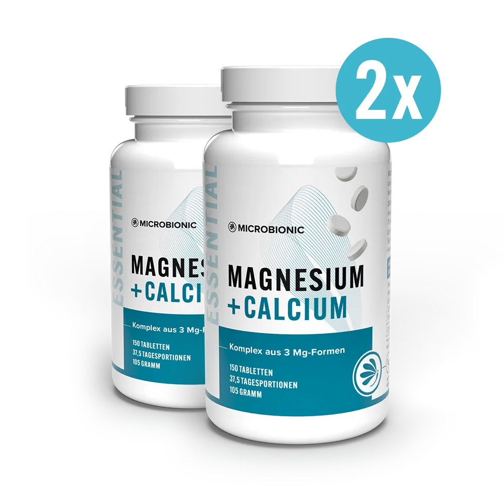 Magnesium + Calcium Tabletten 2er Set